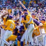 LSU baseball team celebrates winning the 2025 College World Series championship